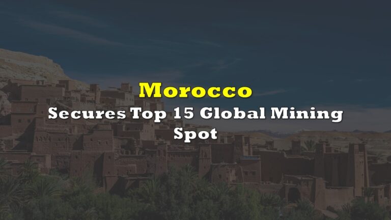 المغرب يحصل على أفضل 15 موقع تعدين عالمي؛ آية جولد وتوسع قطاع الرصاص الثابت